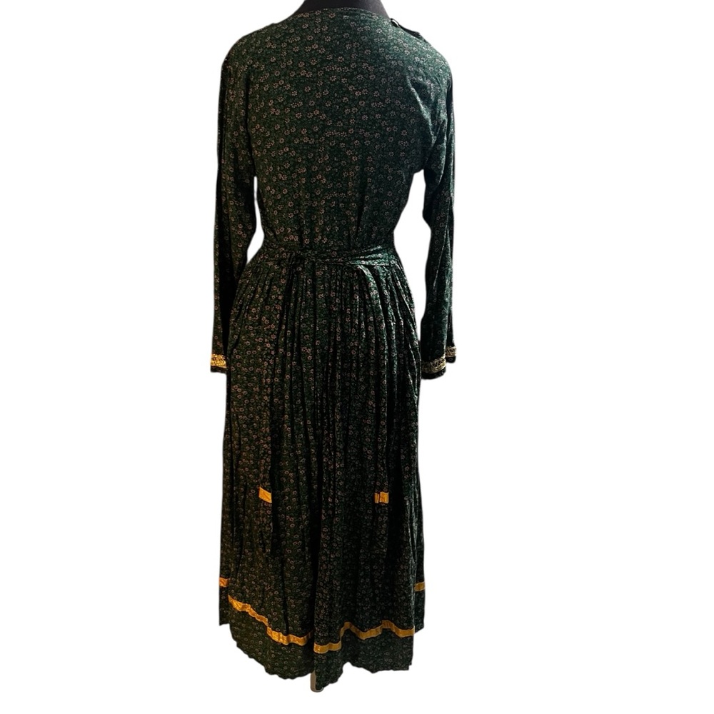 Vintage 1970s Embroidered Mirrored Kuchi Afghan Maxi Dress S/M Exquisite - Picture 7 of 9